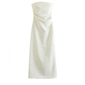 Zara White Midi Dress (Spring/Summer 2023)